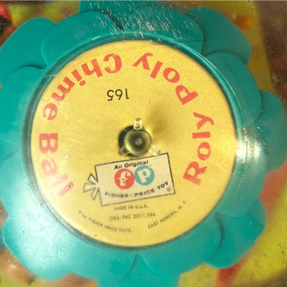 Vintage Fisher Price Roly Poly Chime Ball #165 from 1966. Baby Infant Toys - Picture 3 of 11